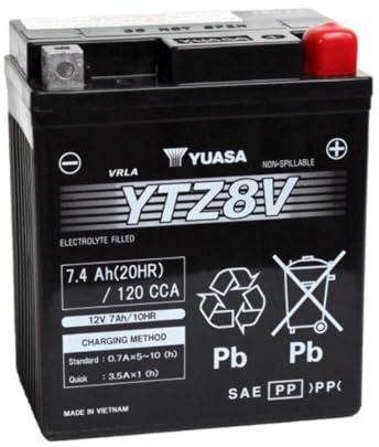 Yuasa YUAM728ZV YTZ8V Factory Activated YTZ High Performance AGM Battery