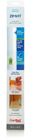 Con-Tact Brand Adhesive Zip-N-Fit Solid Grip Drawer 18 x 4', Ribbed Clear, 6 Count