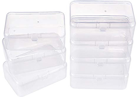 BENECREAT 12 PACK Rectangle Mini Clear Plastic Bead Storage Containers Box Case with lid for Items,Tiny Bead,Jewerlry Findings, and Other Small Items (9cm x 6cm x 3.2cm)