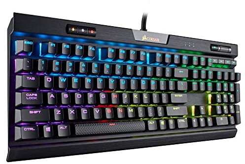 Corsair K70 RGB MK.2 Rapidfire Mechanical Gaming Keyboard - USB Passthrough & Media Controls - Fastest & Linear - Cherry MX Speed - RGB LED Backlit
