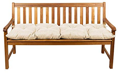 Gutekissen® Bankauflage Stuhlkissen Hollywoodschaukel Garten LS (190x50, Creme)