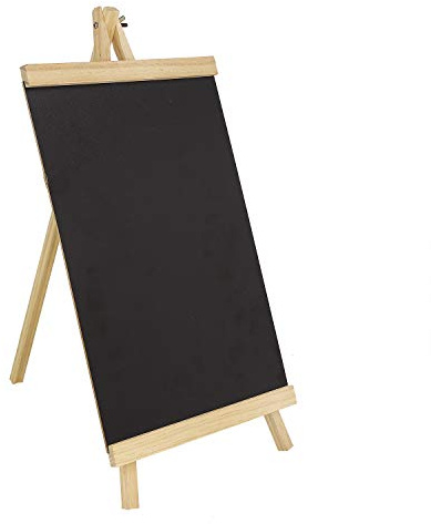 Panneau en bois Tableau noir avec support Mini tableau à craie sur chevalet Panneau Chevalets Triangle de Table Tableau Porte Nom Numéro pour Decoration Mariage Anniversaire Bureau