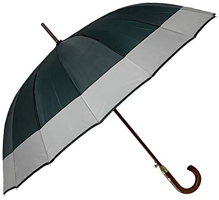 Palucart Ombrello Maxi Grande da Uomo e Donna - Antivento, Automatico, Manico e Asta Effetto Legno, 16 Stecche (VERDE)