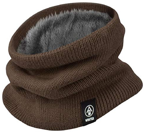 Yuson Girl Schlauchschal Damen Herren Winter Halsschlauch Dick Fleece Halswärmer Fleece Loop Schal Unisex Innenfutter Neckwarmer Multifunktionstuch Strickschal für Outdoor