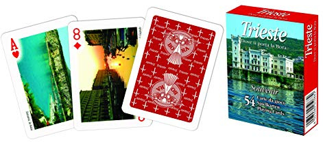 Modiano Poker Trieste Rosso – Carte da Poker e Ramino in Cartoncino Duplex 320 g/m² – Ideali per Burraco, Canasta, Scala 40, Ramino e Solitari – 100% Made in Italy