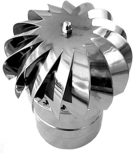 Fumaiolo Comignolo Canna Fumaria Camino Cappello Testa Girevole In Acciaio Inox attacco maschio (Ø. CM 13)