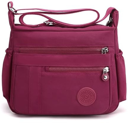 XUDREZ Canvas Crossbody Bags for Women Multi-Pocket Purses and Shoulder Handbags Waterproof Travel Bag Handbag