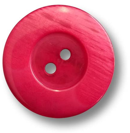 5er Set sommerliche, dunkel pinke Kunststoffknöpfe mit zwei Löchern. Ø: ca. 23mm!