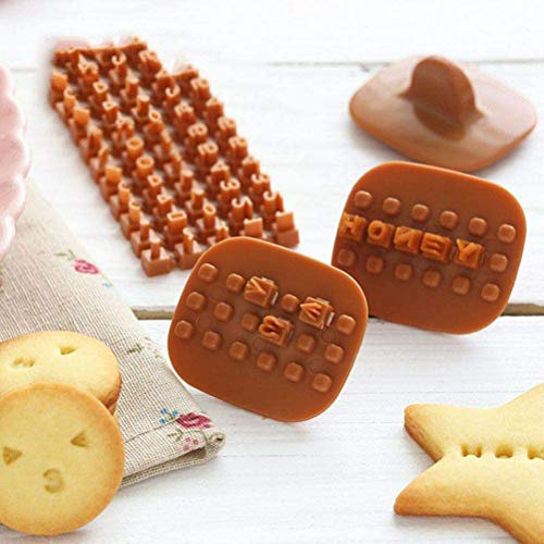 Englische Buchdruck-Plätzchenform, Fondant-Kuchendekorationsform, Prägeform, DIY-Kuchenform, 1 Set (Buchstabe)