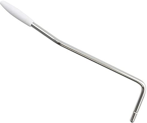 Wilkinson Stahl 5mm Push-In Style Tremolo Arm Tremolo Hebel Whammy Bar für Wilkinson und Andere Import E-Gitarre, Chrom Weißer Kappe