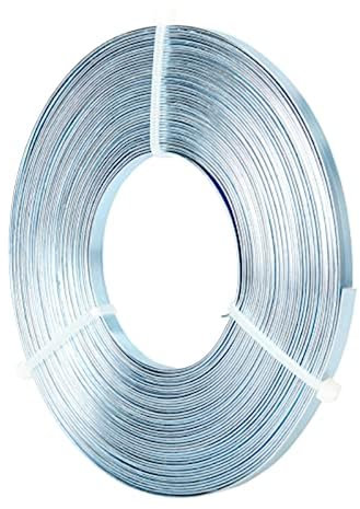 10 m (32FT) 5 mm bred platt smycketråd 18 gauge aluminiumtråd for ramskulptering, armatur, smyckestillverkning - silver