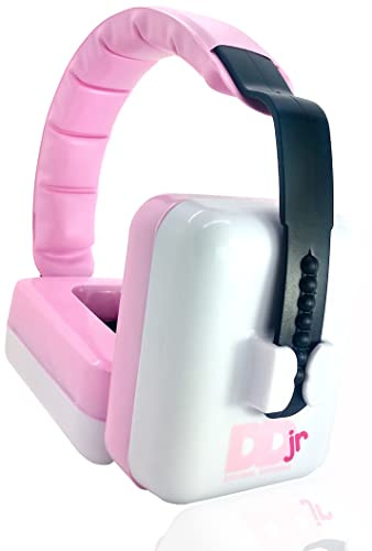 Decibel Defense Jr. - Highest Rated 28 dB NRR Kids Hearing Protection Earmuffs for Infants, Babies & Toddlers - Perfect for School, Concerts, Fireworks, Airplane,Travel, Autism - PINK