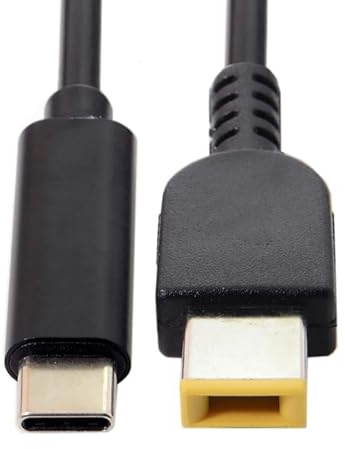 CY Cable Type-C USB-C 65W to DC Rectangle 11.0x4.5mm Power PD Charge Cable Compatible with Thinkpad X1 Legion Y7000P Laptop DC20V 3.25A