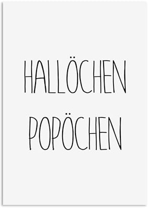 Nastami Poster Badezimmer Spruch Poster Toilette Geschenk Einzug (Hallöchen Popöchen, DIN A4)