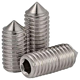 Schrauben Maschinenschrauben Vollgewinde, 20 Stück M5/M6 Stellschraube 304 Edelstahl Innensechskant Innensechskant konische Spitze Madenschrauben mit spitzem Ende: M5 x 5 mm (20 Stück)) ( Color : M6x6