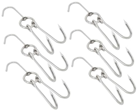 Cabilock Crochets Cuisine En Acier Inoxydable 24,5 Cm Crochets à Barbecue Robustes Pour Suspendre Viande Lot De 6 Pièces Adaptés Pour Séchage Et Fumage Usage Boucher Et Barbecue
