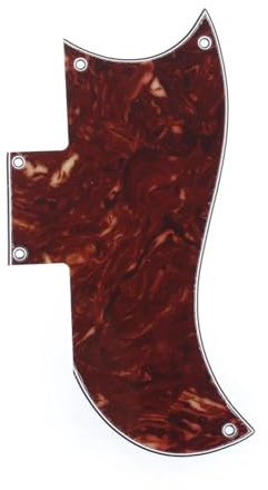 Kleines halbes Gitarren-Schlagbrett mit 5 Löchern für SG Pickguard Backplate Set(Vintage Tortoise)