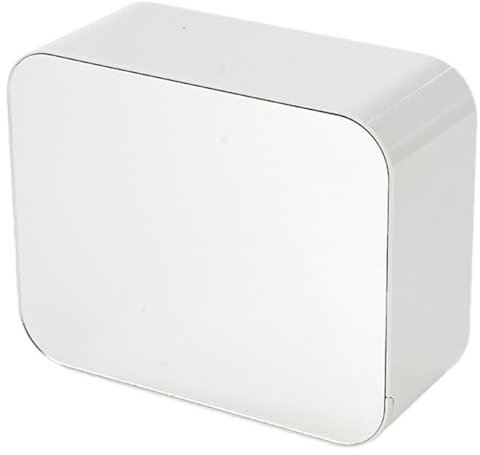 Badezimmer-Wandhalterung, Kosmetik-Aufbewahrungsbox Spiegel, stabiler Make-up- und Wattepad-Halter, kein Bohren, für Wattebällchen, Zahnseide, Badezimmer, 15 x 6,3 x 12 cm