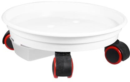 BESTonZON Plateau Rond pour Pot De Fleurs Mobile avec roulettes Support De Base pour Pot De Fleurs sans Fuite