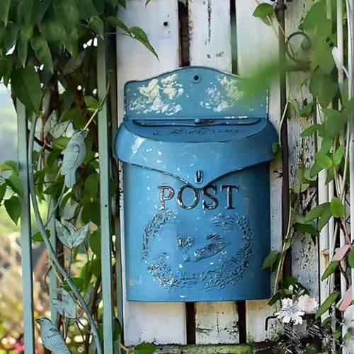 NZPOST Cassetta Postale Classica da Parete, in ghisa, con Serratura, Resistente alle intemperie, Design Classico per Uso Domestico.