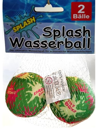 Splash Water Ball Diameter 7 cm Absorbent Foam Ball Pool Beach Games Pack of 2