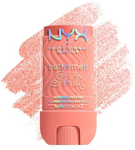 NYX Professional Makeup Buttermelt Stix, Glow Boosting Highlighter Stick mit Sheabutter & butterweicher Textur für natürlichen Glazed-Glow, wischfest & bis 8h Halt, Farbe: Melt Down