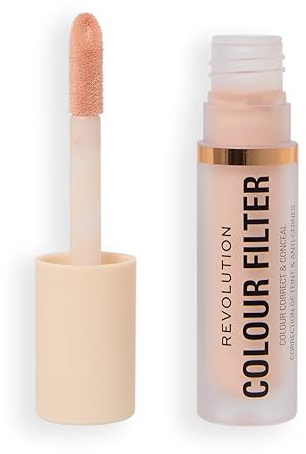 Revolution Colour Filter Correcting Concealer, Buildable Full Coverage Makeup, Soft Matte Finish, Long-Lasting, Vegan & Cruelty-Free, Rose, 4g