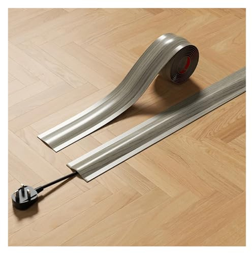 Canaleta Pasacables para Suelo Cubierta de Cable PVC for Suelo, Cubierta for Cables en el, Suave, Protector gestión(Grey-B)
