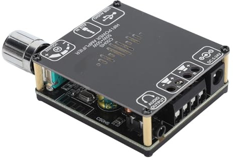 Jelquix Bluetooth Amplifier Board, 50W X 2 TPA3116D2 HiFi Level Sound Amplifier Board, Bluetooth 5.0 with AUX & USB Input, Ideal for Smartphones, Laptops, Tablets & Speakers