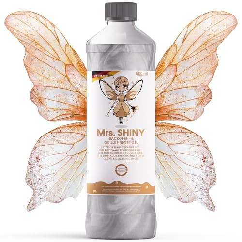 Mrs. SHINY® Detergente Forno e Grill Gel Extra Forte, 500 ml | Gel sgrassatore extra forte contro grasso bruciato e incrostazioni – per forno, griglia e teglia da forno