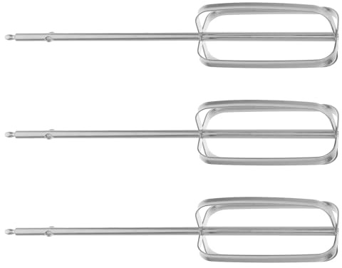 BATHVEVE 3pcs Stainless Steel Egg Whisk Attachment for Hand Mixer, Universal Beater Accessory with Efficient Mixing and Easy Cleaning, for Home Cooking and Culinary Classes