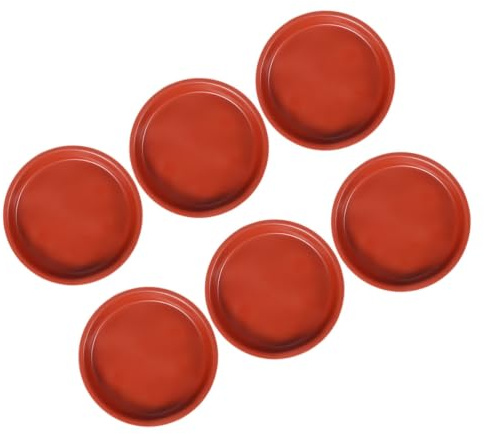 NIYANGLE Platillo para Maceta Redondo 6piezas PP Rojo, Bandeja para Bonsáis | No se Deforma Fácilmente, Evita Suciedad Suelo, para Decoración del Hogar y Proyectos de Jardinería