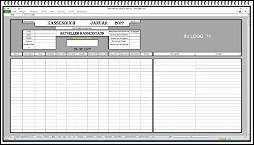 Elektronisches Kassenbuch-Software zur Berechnung von Einnahmen-Ausgaben-Überschuss Excel App auch 5% ud 16% MwSt