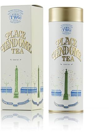 TWG Tea | Place Vendôme Tea | Grüner Tee | Nüsse und Tropische Früchte | Haute Couture Dose, 100G | Geschenkset
