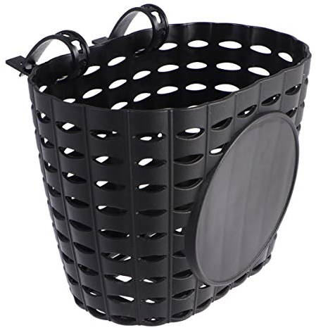 Wakauto Fahrradzubehör Kinder Korb Mädchen Jungen,Fahrradzubehör Korb Blumen Rosa/Schwarz,Fahrradkorb Kinder Rosa,Fahrradkorb Vorne Mädchen, Hinten Schultaschenkorb Abnehmbar 20cm