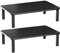 HUANUO Elevador de soporte para monitor 3 Alturas Ergonómicas Ajustables con Plataforma de Orificios ventilados para Monitor, ordenador Portátil, Impresora (2 paquetes)