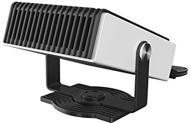 12V 300W Réchauffeur de ventilateur de voiture, TOTMOX Portable 2-en-1 Ventilateur de chauffage et de refroidissement rapide Dégivreur de pare-brise avec poignée et allume-cigare Blanc