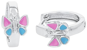 Amor Creolen 925 Sterling Silber Mädchen Kinder Ohrschmuck, Silber, Kommt in Schmuck Geschenk Box