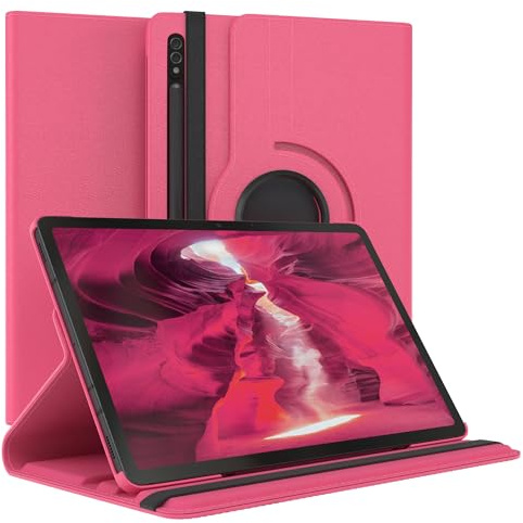 EAZY CASE - Tablet Hülle für Samsung Galaxy Tab S8 Schutzhülle 11 Zoll Smart Cover Tablet Case Rotationcase zum Aufstellen Klapphülle 360° drehbar mit Standfunktion Tasche Kunstleder Pink