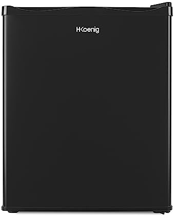 H.Koenig Mini Bar Compact 23L MFX230, Mini Frigo de Chambre ultra compact, Aliments, Boissons, Température réglable 5°-15°C, 23 dB, Porte réversible, Couleur noir