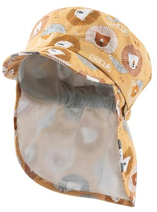 Sterntaler Unisex Sonnenhut Schirmmütze Nacken Löwenköpfe