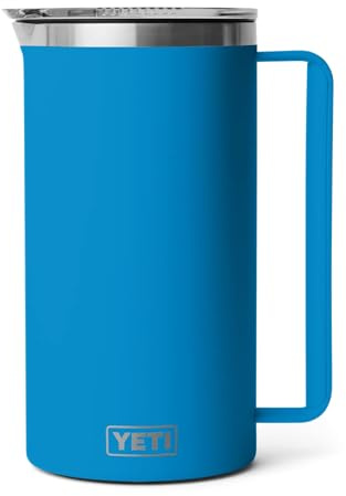 YETI Rambler Pitcher, Vacuum Insulated, Stainless Steel with MagSlider Lid, Big Wave Blue, 64 oz (1892 ml)