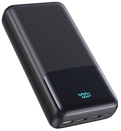Lcmilk PowerBank 50000 mAh grande, PD 30 W QC 4.0, ricarica rapida, batteria esterna con 4 uscite e 2 ingressi, LED Display Power Bank compatibile con Android Smartphone Headset
