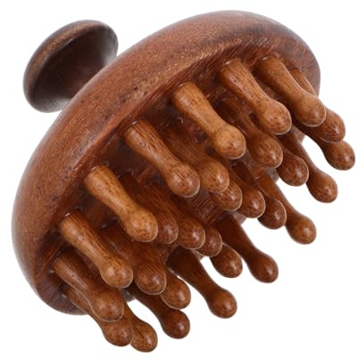 OATIPHO Holz Kopfmassagebürste mit Runden Spitzen Gua Sha Kamm für Nasses und Trockenes Haar Vielseitig für Reise und Büro