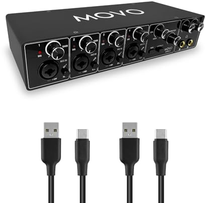 Movo UMX-2 4-Channel USB Audio Interface for Computers