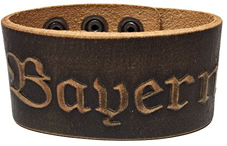 Lederarmband Herren-Armband braun Herrenarmband f. Lederhose Leder Tracht Damen Bayern Austria O´zapft is Weidmanns Heil Feuerwehr Gott zur Ehr