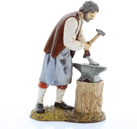 Moranduzzo Schmied für Krippe 12 cm Maßstab 1:15 - Unzerstörbare Krippenfiguren - Stil 700', Handbemalt, Offizielles Produkt, Hergestellt in Italien, Bildhauer M. Landi