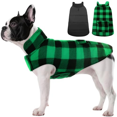 ASENKU Hundemantel Winter XS – Wasserdicht & Fleece für kleine Hunde | Warm gefüttert, Tasche, Klettverschluss. Hundejacke Ideal für Chihuahua, Zwergpudel, Yorkshire Terrier, Pomeranian, Malteser