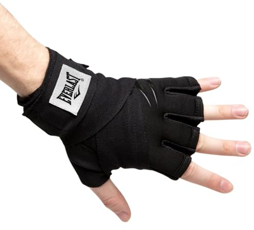 Everlast Unisex - Erwachsene Handbandage Evergel Fastwraps, Schwarz, S