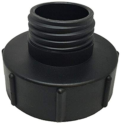 TOP-VIGOR IBC Tank Adapter Plastic Hose Tap Connector S100 x 8 to S60 x 6 Coarse Threaded Cap Water Tip Tap Adapter for IBC Ton Valve